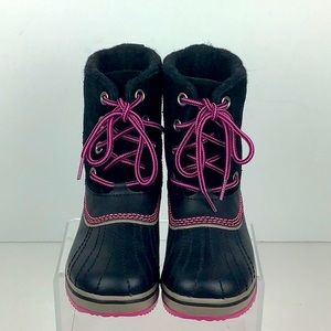Sorel Size 4.    Black Pink
